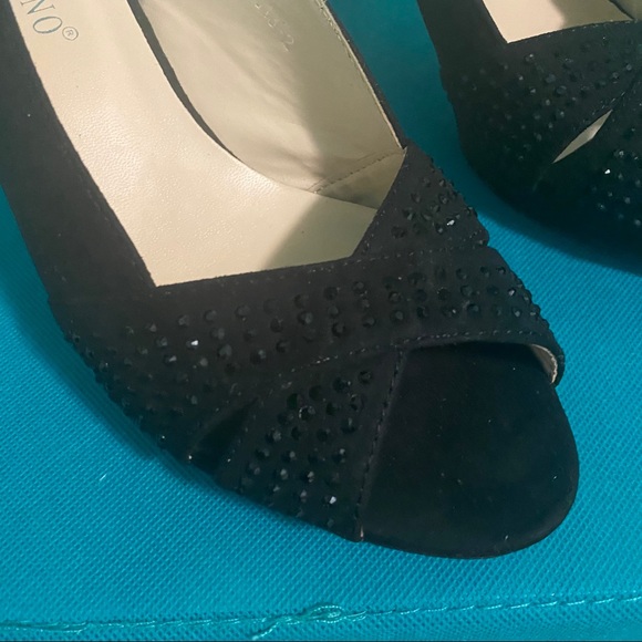 Tulipano black sequence open toe heels - Picture 2 of 6